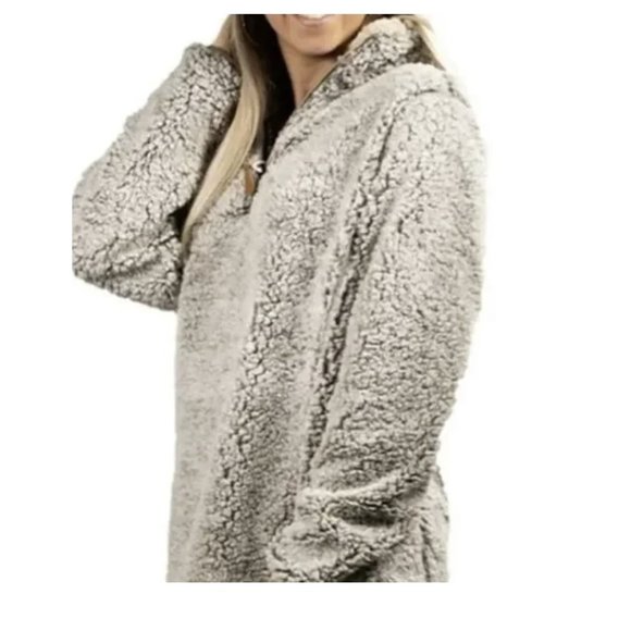 Simply Southern Jackets & Blazers - 13. Simply Southern 1/4 Zip Sherpa Teddy Pullover Jacket